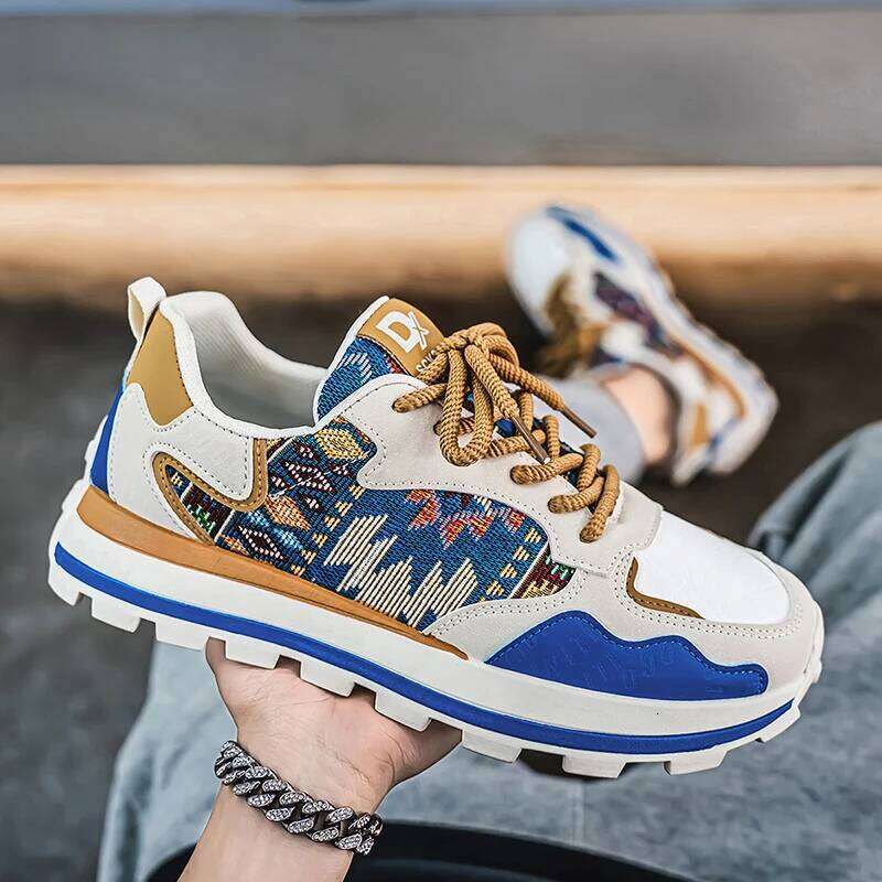 Running men's breathable casual sports non-slip comfortable youth loafer vulcanized thick soles heightening shoes X251225