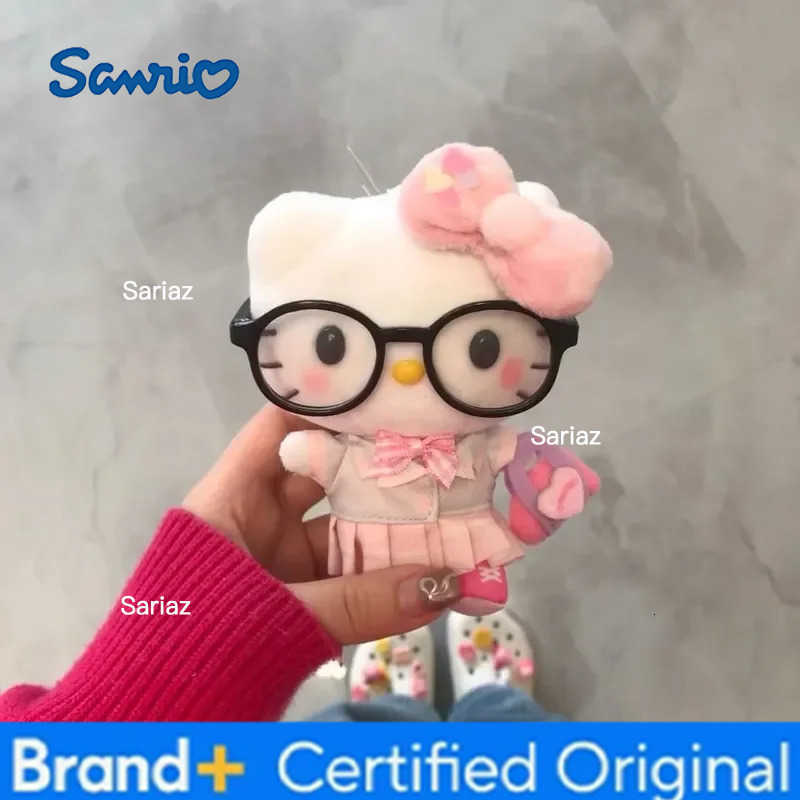 Sanrio Kawaii Hello Kitty Jk Uniform Cute Girl Glasses Exquisite Bag Pendant Cute Kt Cat Girl Children Cartoon Decor Girls Toys H251225