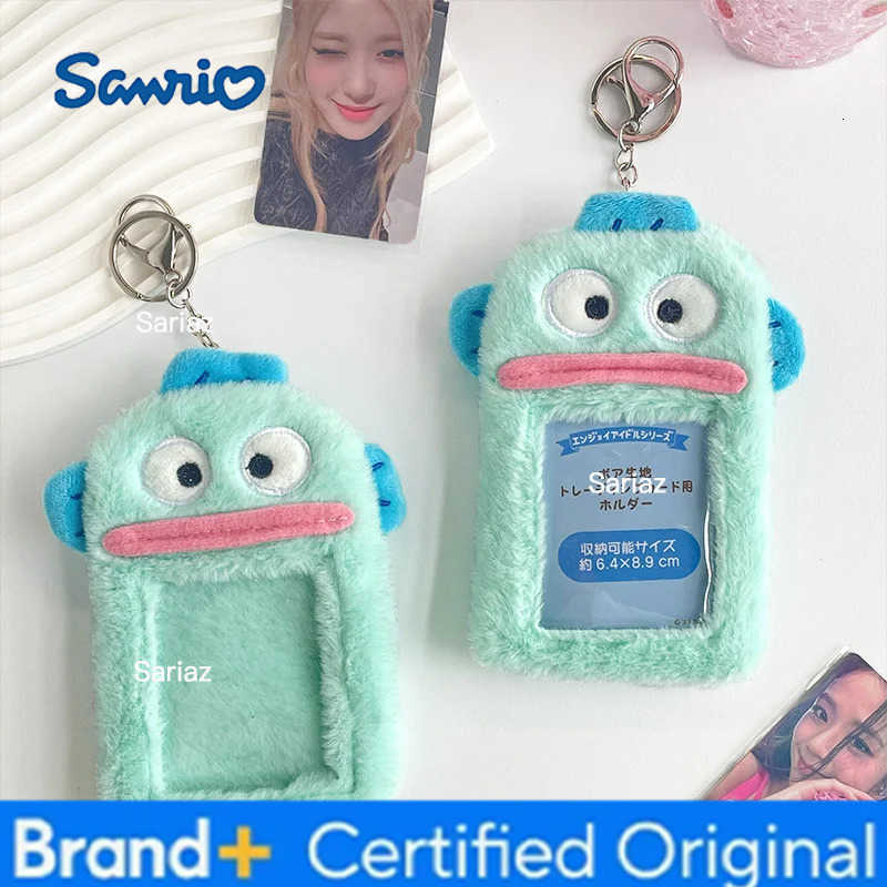 Sanrio Kawaii Cute Hangyodon Plush Toys Hangyodon Bank Card Holder Anime Children Plushie Pendant Bus Card Cover Keychain Gifts H251225