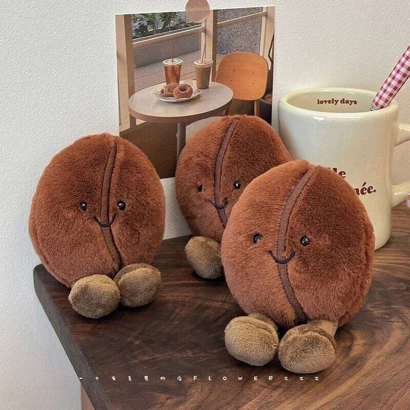 Adorably Bean Plushies Soft Doll Brown Coffee Food With Foot Plush Toy Funny Home Decor Xmas Gifts Girl X251225