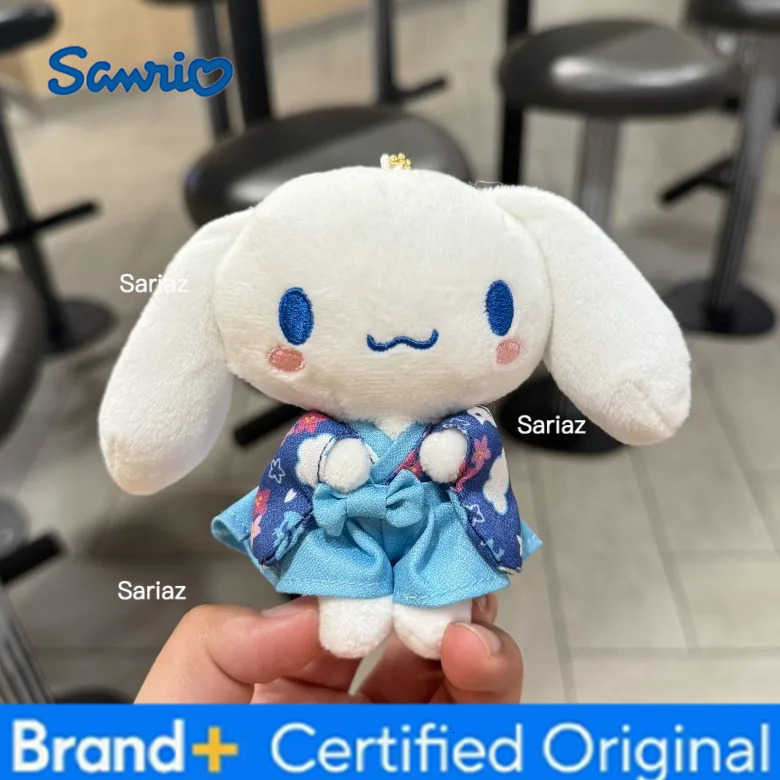 Sanrio New 12cm Japanese Cute Sakura Kimono Series Kuromi My Melody Cinnamoroll Stuffed Plush Toy Cartoon Pendant Doll For Gift H251225