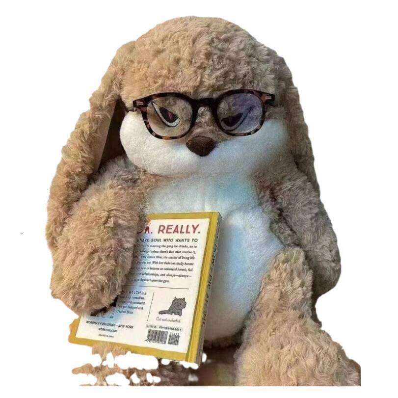 Large Size Angry Rabbit Plush Toy Cute Animal Plushie Doll Kawaii Stuffed Soft Toys Model Room Decor Birthday Gifts X251225