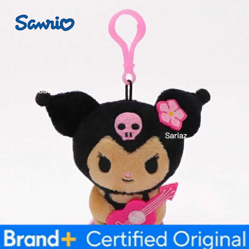 Sanrio Hawaii Series Hello Kitty Dark Skin Plush Stuffed Key Chain Cartoon Plush Doll Bikini Pineapple Bag Pendant Cute Toy H251225