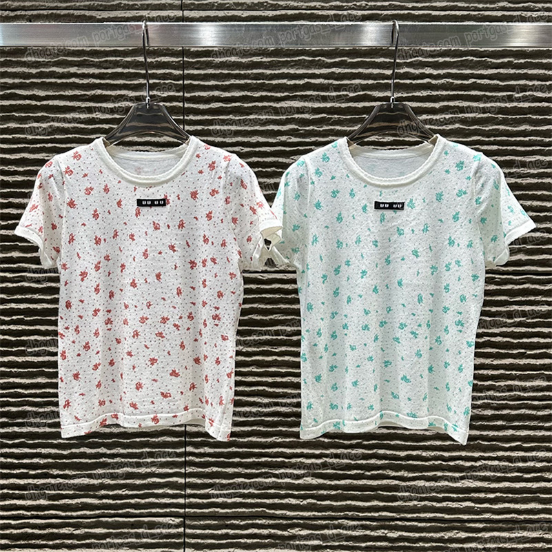 Luxury Printed Women T Shirts Designer Y2K Style Round Neck Slim Fit Tees Summer Daily Casual Soft Cotton T Shirt