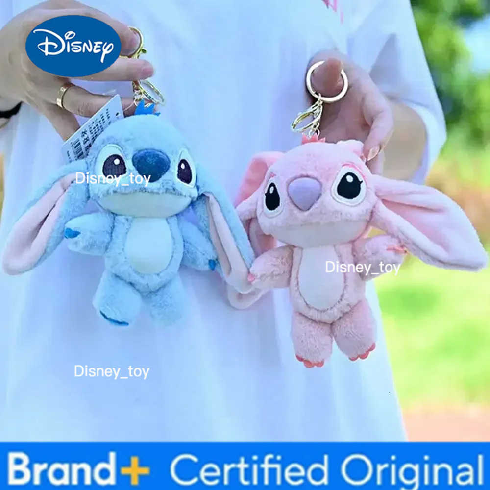 Disney Kawaii Stitch Plush Keychain Toy Lovely Lilo Stitch Doll Angel Plushies Cute Stuffed Bag Pendant Girls Xmas Birthday Gift H251225