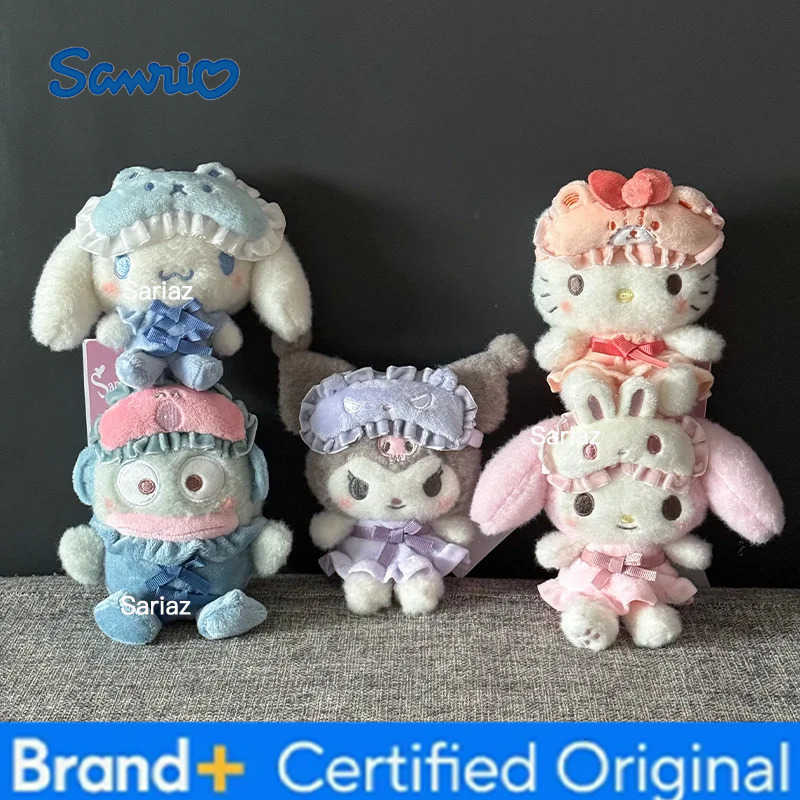 Sanrio Kawaii Hello Kitty Plush Doll Kuromi Cinnamoroll Bag Pendant Anime Hangyodon Popular Cartoon Doll Car Keychain Gifts H251225