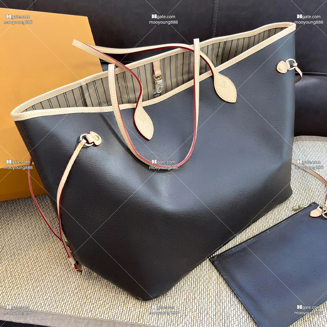 12A Upgrade Mirror Quality Designer Tote Bags for Travel PM MM GM Shopping Bag Coated Canvas Cowhide Leather Bags Luxury Handbags Shoulder Bag with Mini Pouch