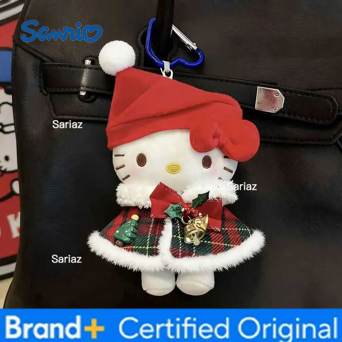 Sanrio Genuine Hello Kitty Christmas limited KT Cat Plush Keychain Bag Keychain Couple Best Friend Girl Birthday Christmas Gifts H251225