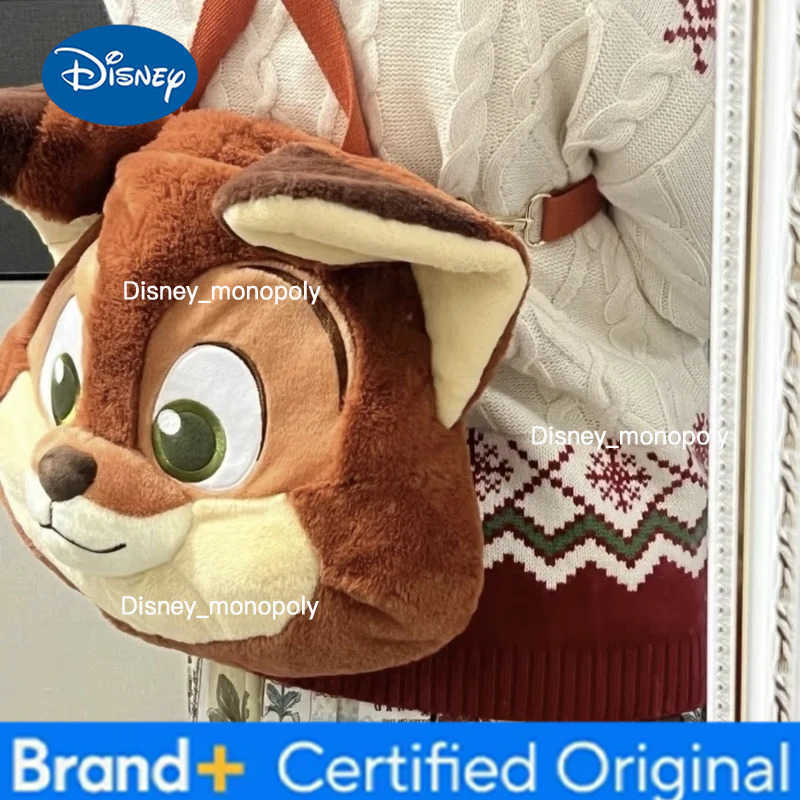 Disney Zootopia Cute Cartoon Nick Wilde Plush Doll Shoulder Bag Cute Furry Crossbody Bag H251225