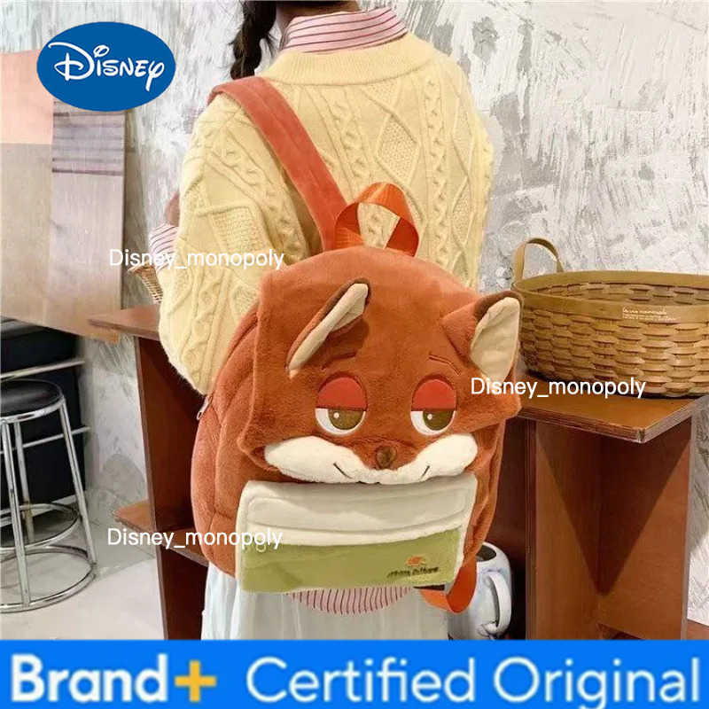 Disney 2026 New Cartoon Cute Zootopia Backpack for Women Judy Hopps and Nick Wilde Large Capacity Student School Bag H251225
