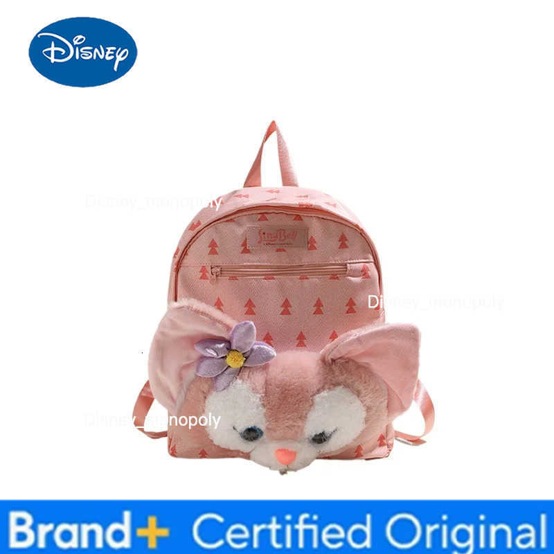 Disney 2025 New Cute Cartoon Duffy Bear Doll Large Capacity Backpack Student Commuting Versatile Backpack Girl Birthday Gift H251225