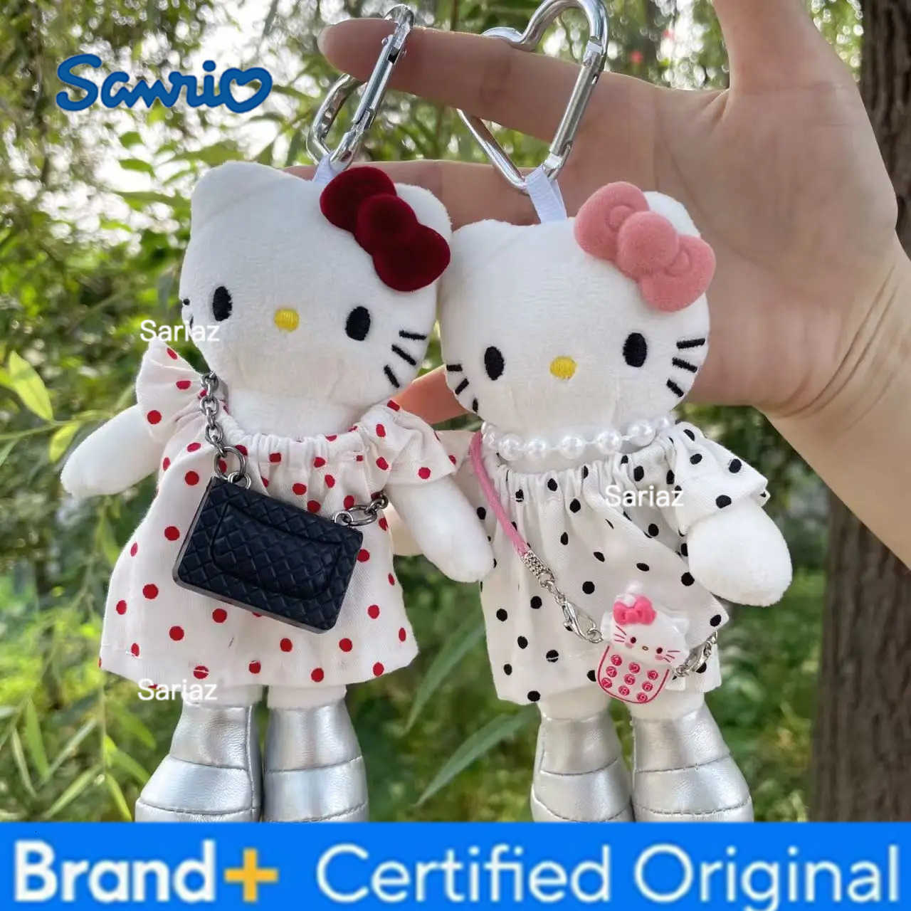 Sanrio 16cm Anime Long Legs Hello Kitty Stuffed Dolls Plush Key Chains Backpack Hangings Valentine Graduation Birthday Gifts For Kids H251225