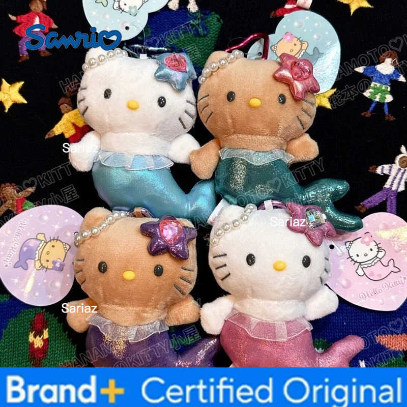 Sanrio NIC mermaid series Hello kitty Plush Doll Bag Pendant glitter darkskin Kitty Cat sparkling Mermaid Doll backpack charm H251225