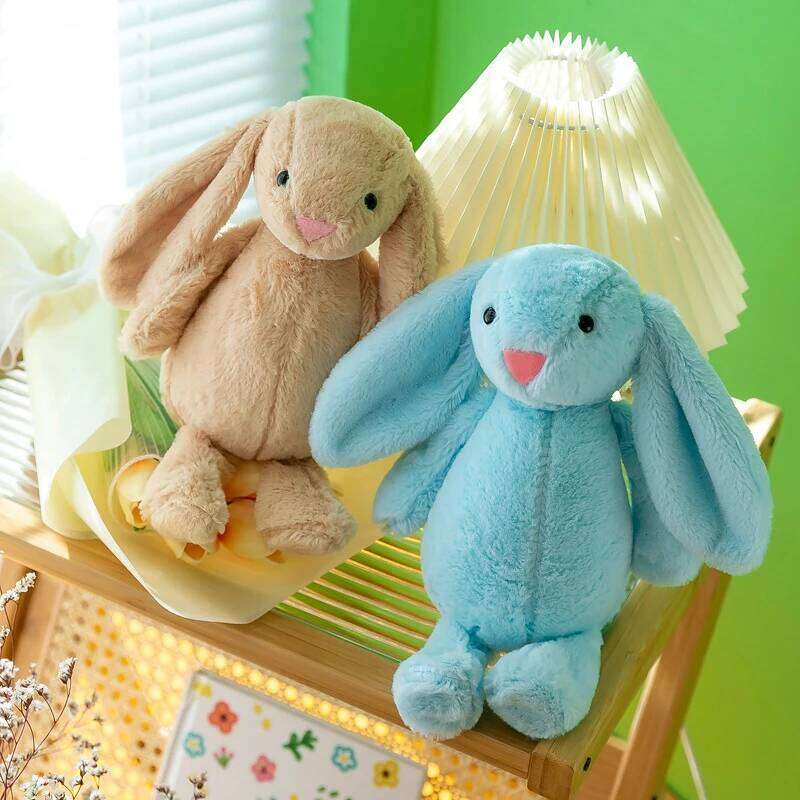 28cm Cute Bunny Rabbit Plush Long Ear Soft Stuffed Doll Girls Kids Baby Toy Kawaii Animal Birthday Gifts X251225