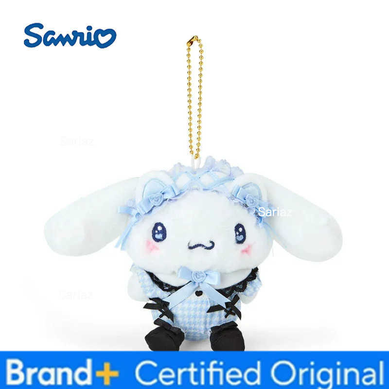 Sanrio 10CM Hello Kitty Cinnamoroll My Melody Kuromi Mine Series Plush Keychain PP Cotton Filled Cartoon Doll School Bag Pendant Gift H251225