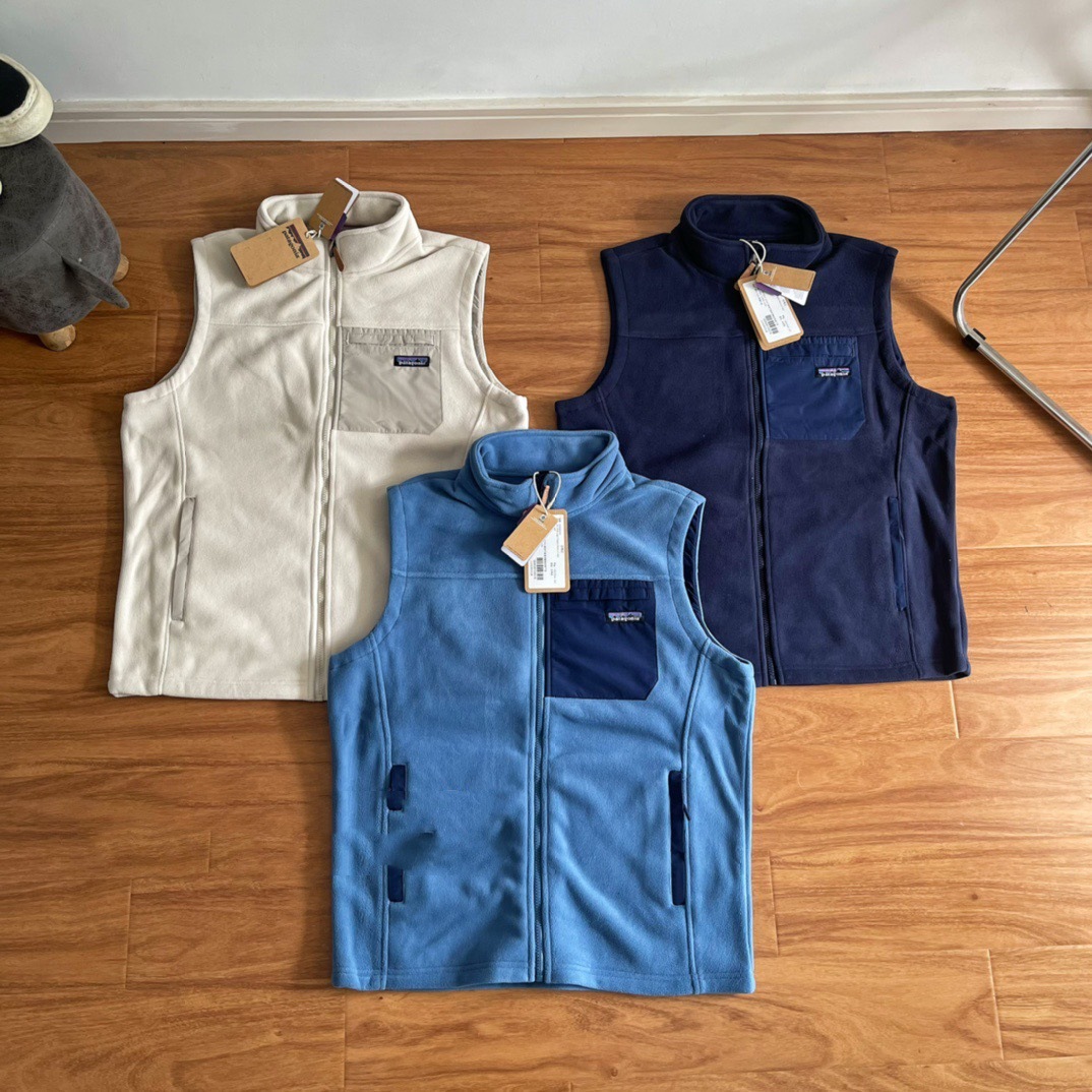 Designer Men's/Women's Classic Retro-X Fleece Vest, 100% Recycled Polyester Windproof Warm Vest with Zipper Pockets - Fair Trade Certified for Outdoor Casual