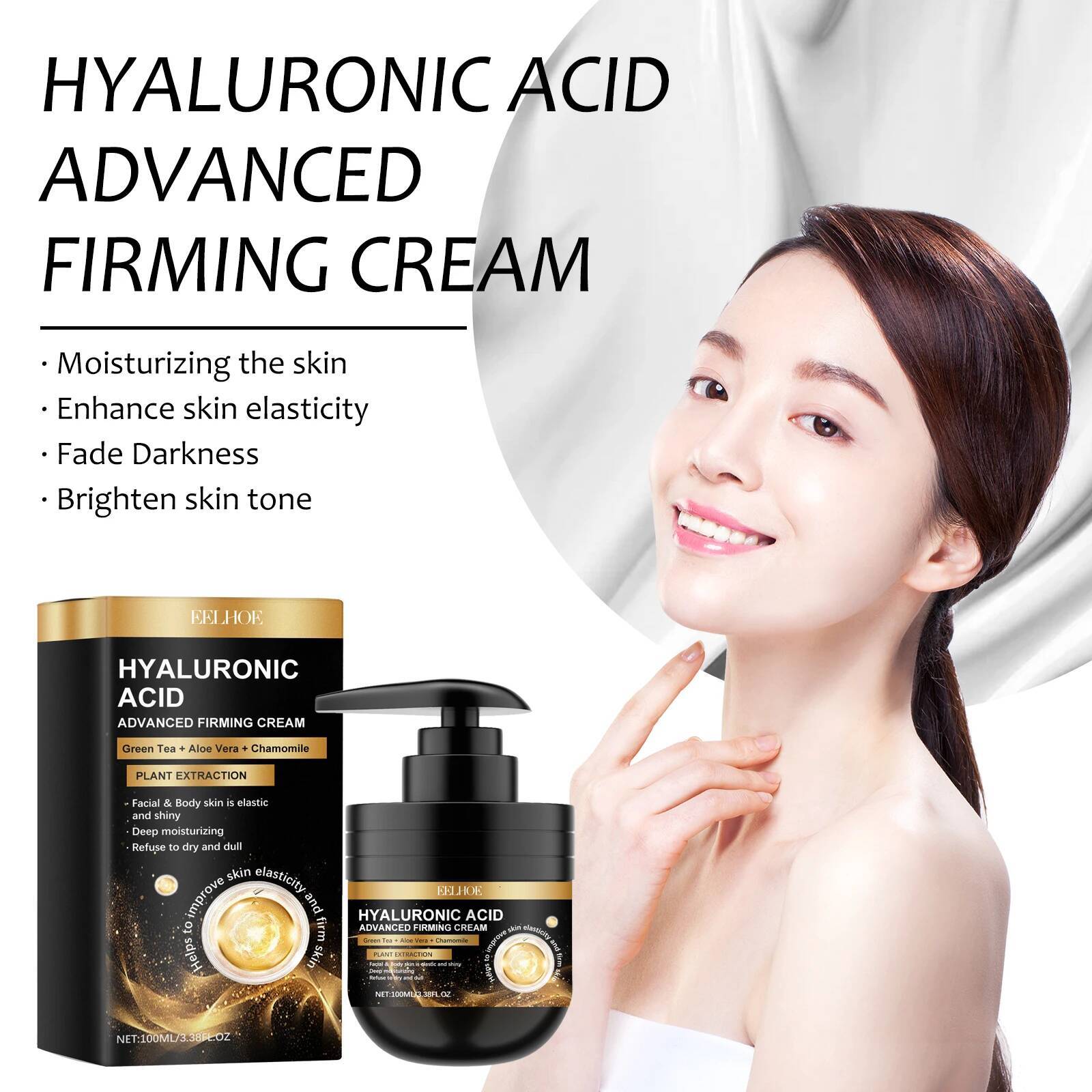 Bestseller Hyaluronic Acid Firming Face Moisturizing Shrink Pores Anti-Puffiness Oil Control Brightening Facial Cream Skin Care ddmySat