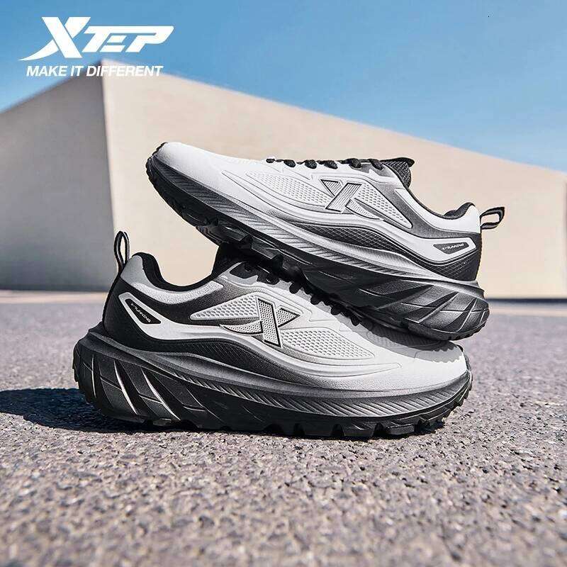 Xtep Male's Running Shoes Lightweight Breathable Shock Absorption Wear-Resistant Durability Cushioning Sneakers 875419110002 X251225