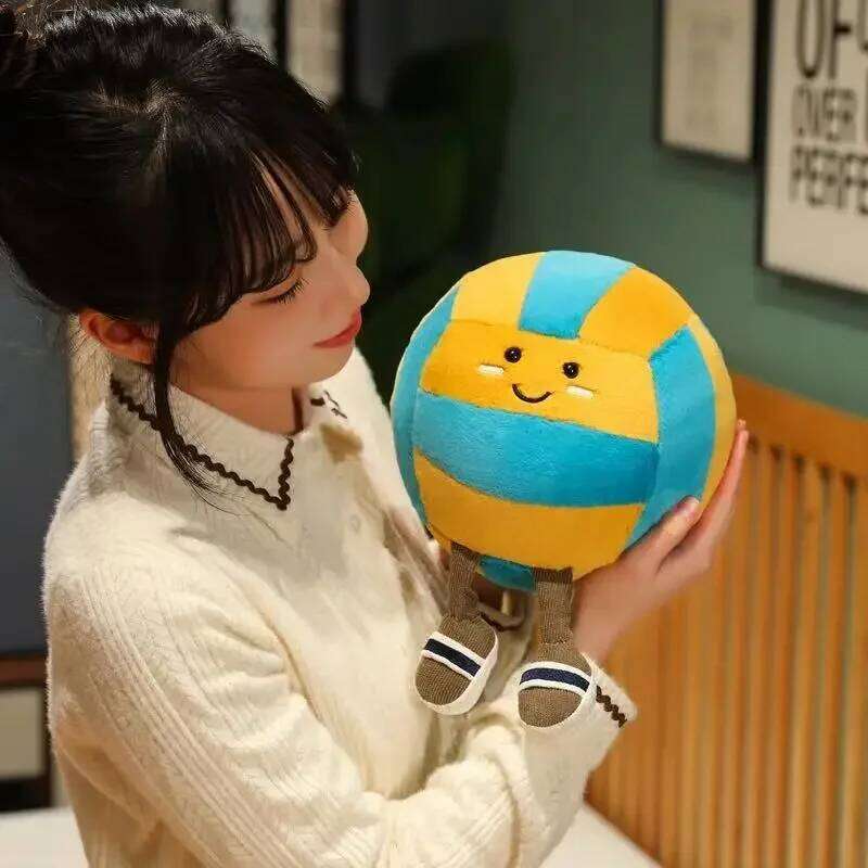 26CM New Volleyball Plush Toy Handmade Cartoon Anime Cute Pillow Cushion Home Children's Birthday Gift Doll X251225