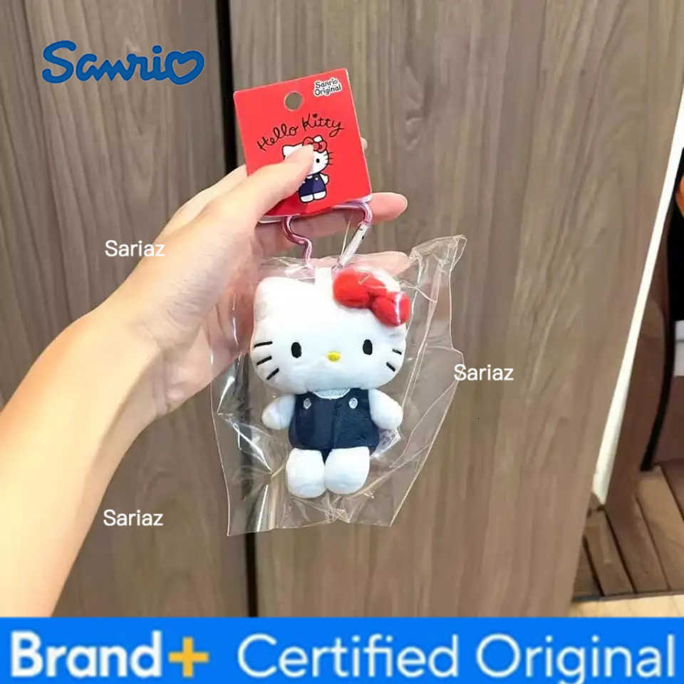 Sanrio Hello Kitty Stuffed Doll Keychain Love Knot Kitty Cat Cute Cartoon Stuffed Keychains Bag Accessories Ornament Gifts H251225