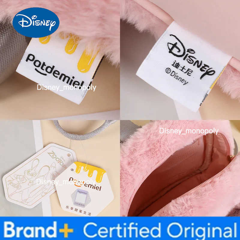 Disney Authentic Mickey Mouse Zootopia Judy Fox Nick Plush Doll Backpack Figure Double Shoulder Bag Toy Animation Derivative H251225