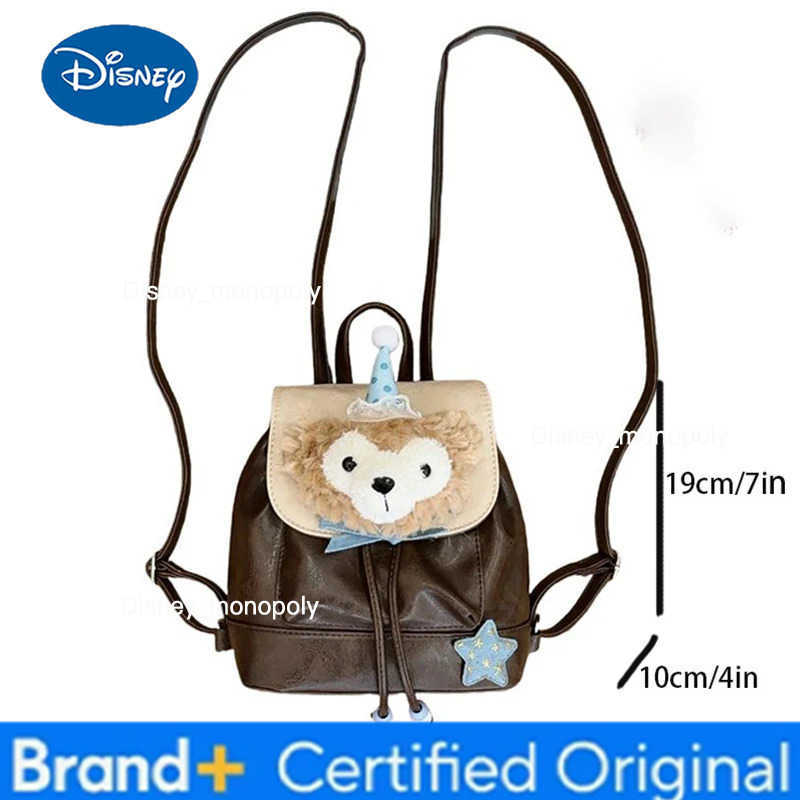 Disney Cute Christmas Bear Plush Cartoon Backpack for Children Large Capacity JK Backpack Birthday Gift for Girl H251225