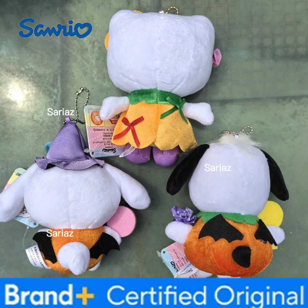 Sanrio Halloween HelloKitty Pochacco Plush Pendant Plush Toy Bag Accessories Keychain Pendant Bag Car Stuffed Keyrings H251225