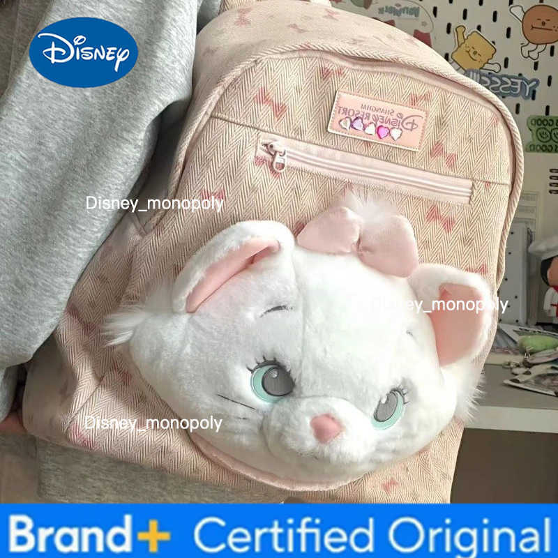 Disney Cartoon Marie Cat girl cute and sweet new fashion exquisite creative versatile college style large capacity backpack H251225