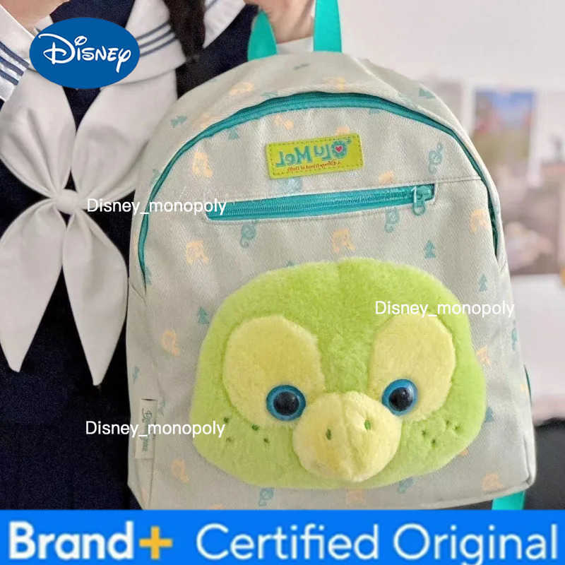 Disney Disneynew Cartoon Ol Mira Turtle Plush Cartoon Splicing Sweet Large Capacity Backpack Student School Bag Ins Japanese Backpack H251225