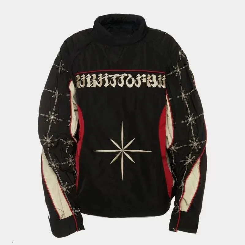 Gmiixder American Retro High Street Racing Jacket Women Men Punk Cool Embroidered Coat Spring Autumn Black Red Punk Cool Jacket 251224 - view 4