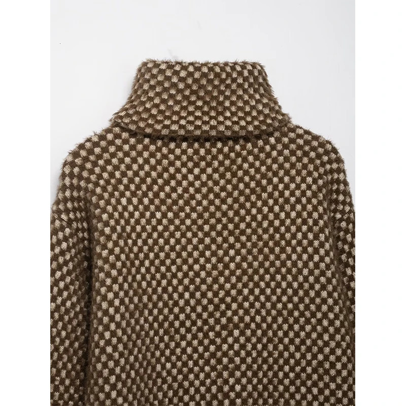 Womens Spliced knit Short Jackets Autumn Winter Stand Collar Long Sleeve Coats Streetwear Female Outerwear Chic Tops 251225