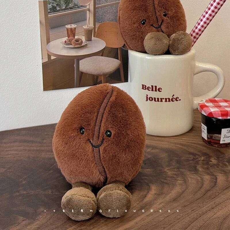 Adorably Bean Plushies Soft Doll Brown Coffee Food With Foot Plush Toy Funny Home Decor Xmas Gifts Girl X251225