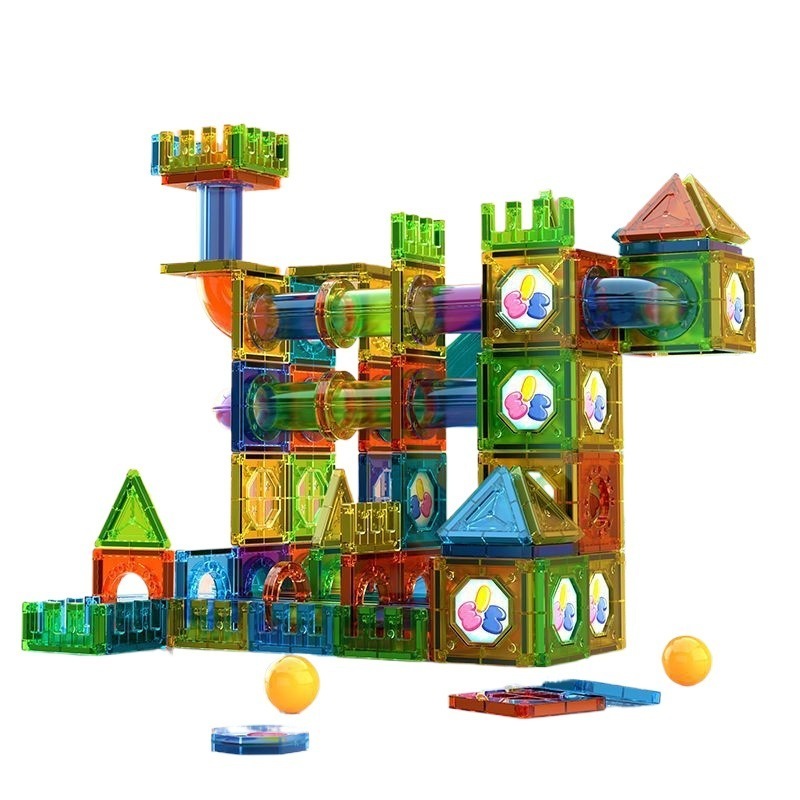 Childrens Colorful Window Magnetic Tiles Building Blocks Toys Assembly Baby Large Particles Puzzle Boys Girls Gifts