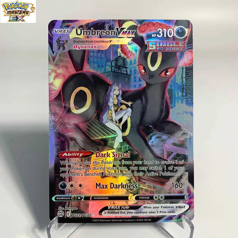 Umbreon Pokemon Proxy Cards UmbreonV/VMAX Series Cards Hobbies Rare Collection Battle Cards Toys Gifts L251225RLPS