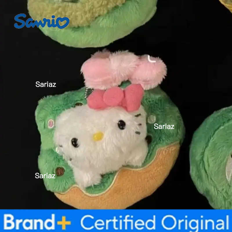 Sanrio Cute Cartoon Kawaii Matcha Series New Japanese Dessert Cake Roll Hello Kitty Plush Doll Keychain Bag Pendant Toy Gift H251225