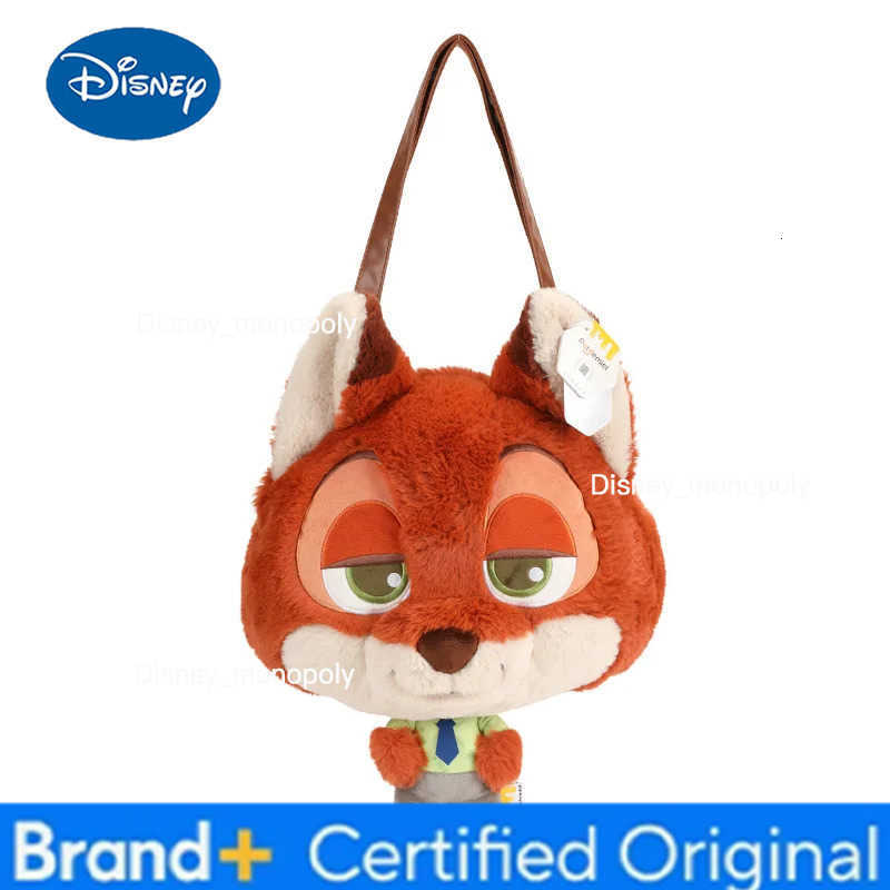 Disney Zootopia Judi Nick Plush Slung Doll Large-Capacity Shoulder Bag Cute Face Toy for Fans Animation Derivative Collectible H251225