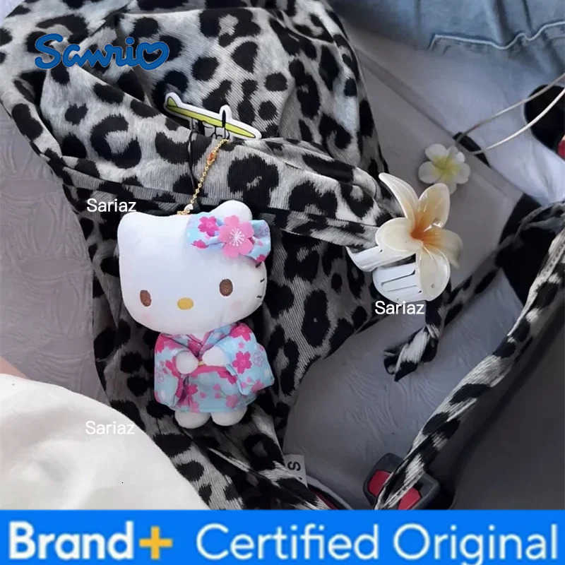Sanrio New Kimono Hello Kitty Plush Doll Keychain Cute Kitty Cat Pendant Bag Car Decoration H251225