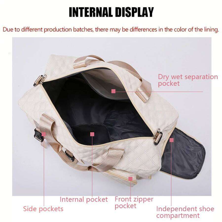 Durable Nylon Travel Duffle Portable Sports Gym Bag for Overnight Trips Shoulder Duffel Training Bag, Spacious Argyle X251225