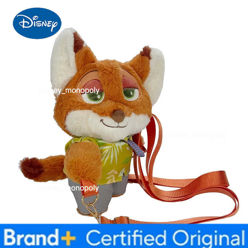 Disney New Judy Nick Plush Toy Backpack Zootopia Backpack Birthday Gift Hot Sale Animal Character Doll Kids Toy Popular Cartoon Movie H251225