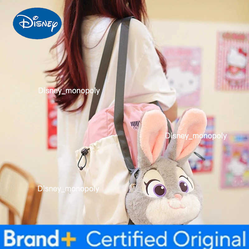 Disney 2025 Cute Plush Texture 3D Character Restoration Detachable Strap Lightweight Easy Storage Women Travel Judy Nick Crossbody Bag H251225