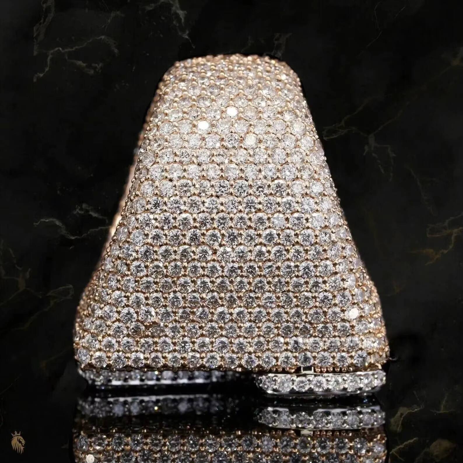 Anillo de Hip Hop para hombre de nuevo estilo en moissanita de Plata de Ley 925 con diamantes de corte redondo de claridad VVS para fiesta de compromi