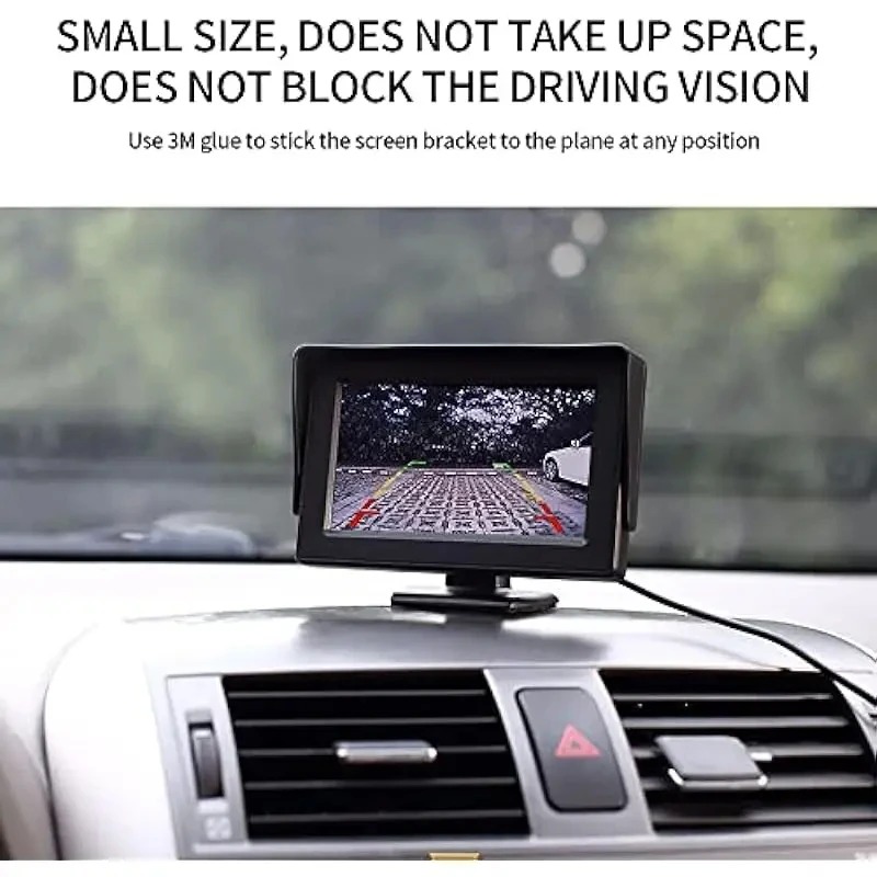 4.3in Car Display Easy to Install High-definition Reversing Image Universal Machine Display Car Monitor
