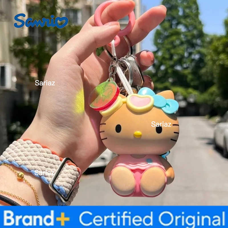 Sanrio Hello Kitty Keychain Toys Kawaii Will Tan Temperature Color Change Anime Bag Hanger Cartoon Charm Pendant Decoration Gift H251225