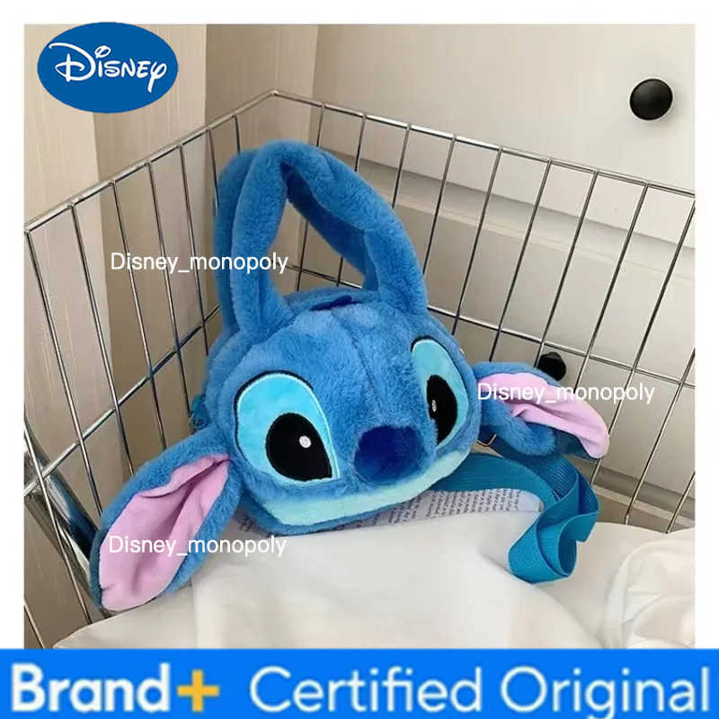 Disney New Lilo Stitch Plush Toys Bag Kawaii Plush Messenger Bag Girl Handbag Anime Stuffed Doll Children Cartoon Plushie Backpack H251225