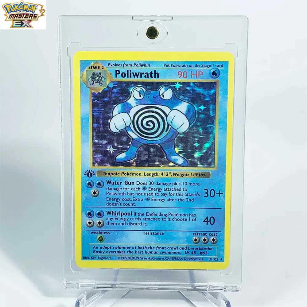 1996 1st Edition Pokemon Collection Cards with Magnetic Card Holder Charizard Blastoise Lugia PTCG Game Proxy Cards Toys Gifts L251225ZKUE