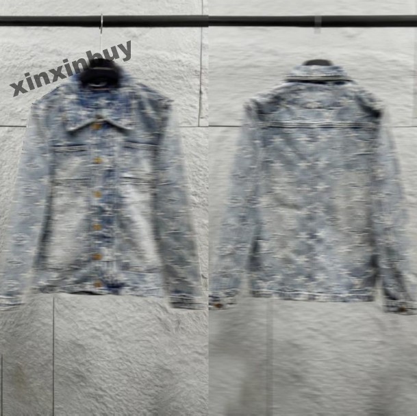 xinxinbuy Designer coats Jacket Men Women pocket destroy letters jacquard washed workwear sets suit Italy Long Sleeve Man Paris red blue black white M-3XL