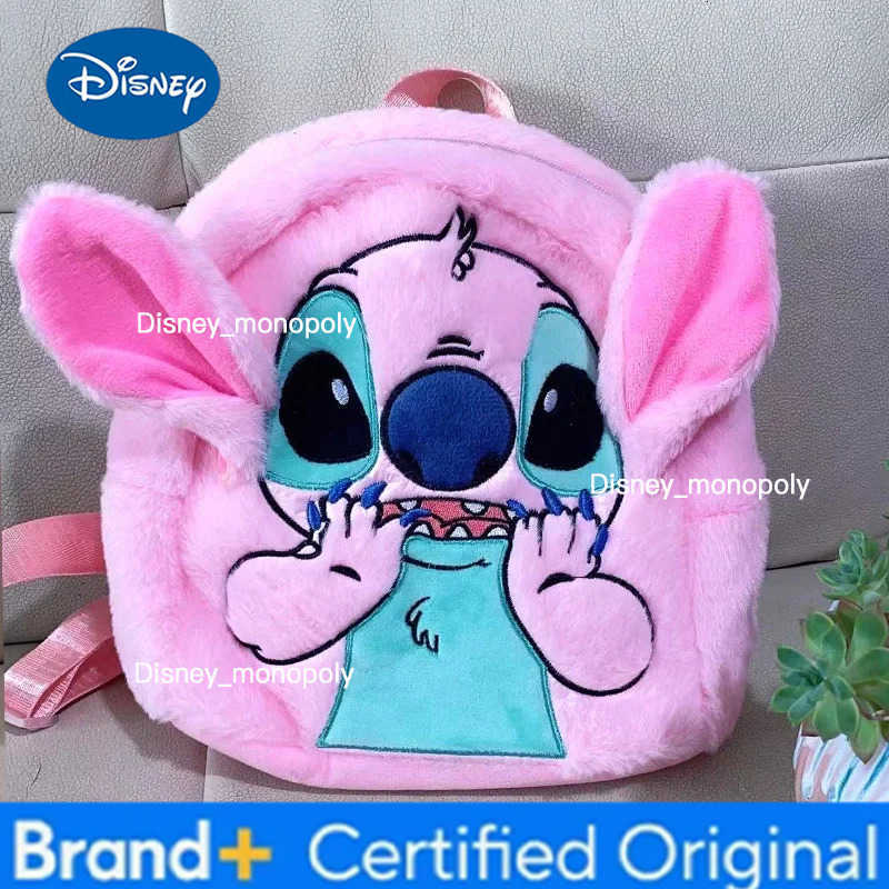 Disney Stitch Plush New Backpack Cartoon Fashion 3d Mini Womens Backpack Large Capacity Cute Childrens Schoolbag High Quality H2512251