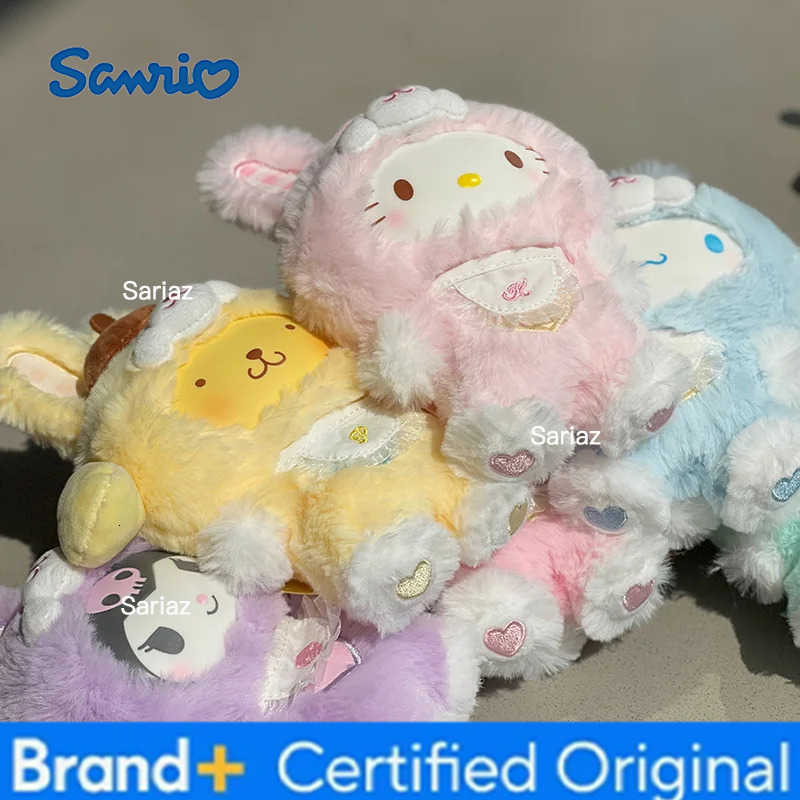 Sanrio Minisoq family drag fairy rabbit glue face plush doll hanging girl keychain doll lovely gift H251225