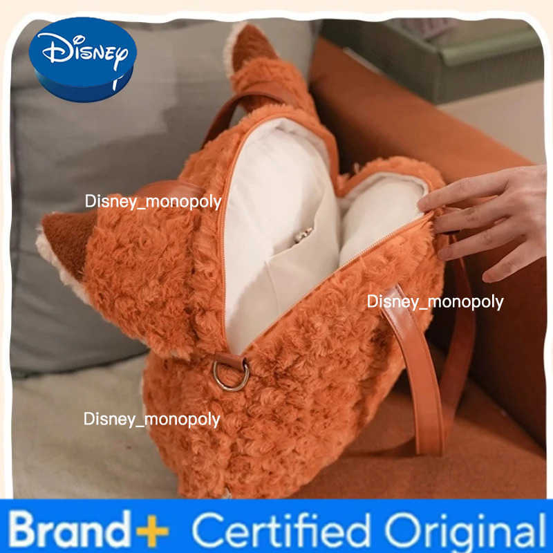 Disney Judy Nick New Womens Doll Plush Backpack Fashion Trend Womens Shoulder Bag 3D Cartoon Multifunctional Womens Bag H251225