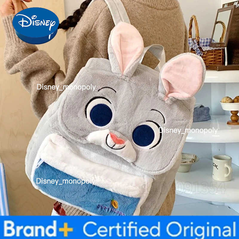 Disney Judy Nick New Plush Childrens Backpack Cartoon Cute Womens Plush Backpack Large Capacity Fashion Plush Leisure Backpack H251225